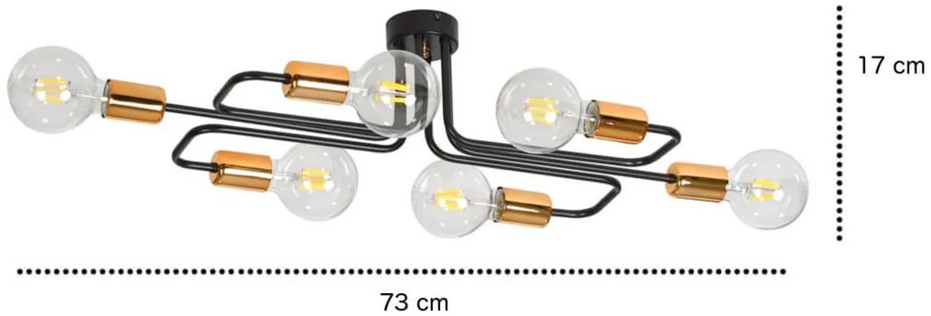 Lampadario VEKEN 6A BLACK