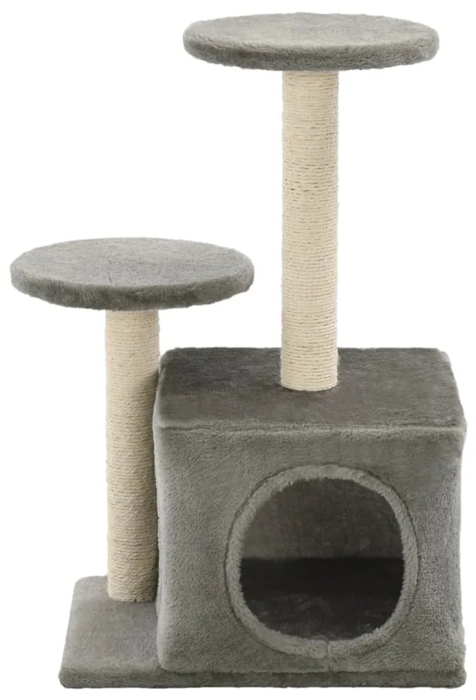 Albero per gatti con tiragraffi in sisal 60 cm grigio