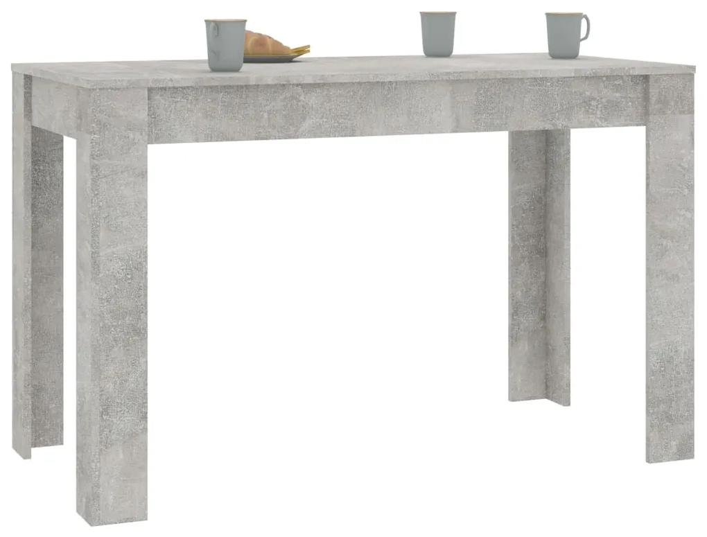 Tavolo da pranzo grigio cemento 120x60x76 cm legno multistrato