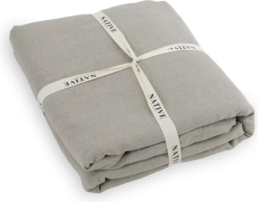 Set copripiumino e federa grigio chiaro/grigio tortora in lino per letto matrimoniale 200x200 cm Natural – Native Natural