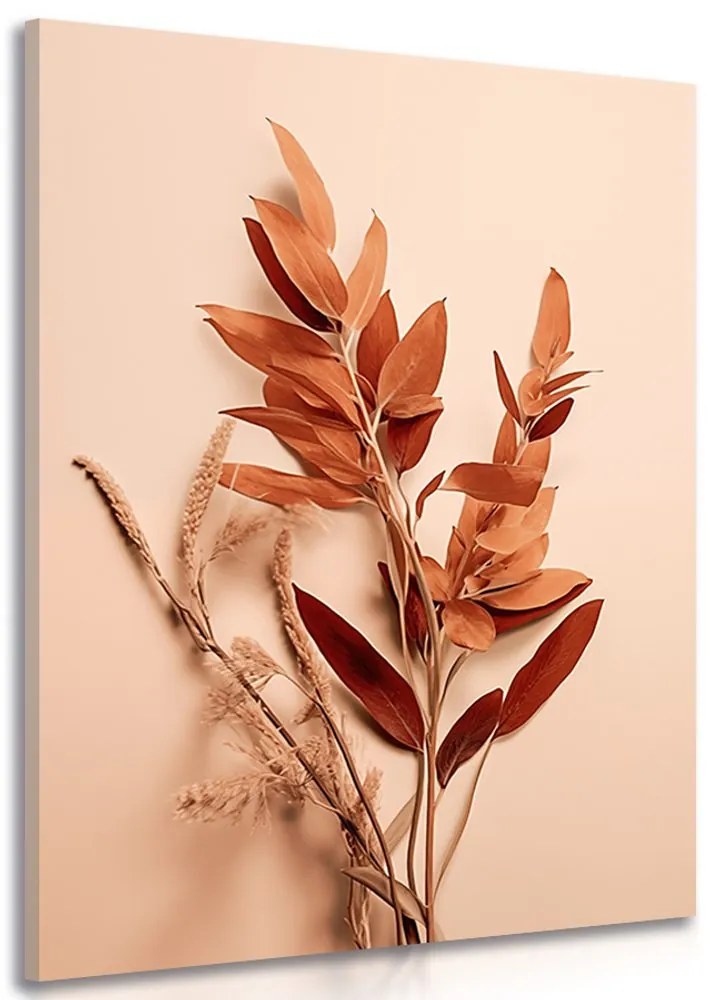 Quadro su tela – Foglie Peach Fuzz