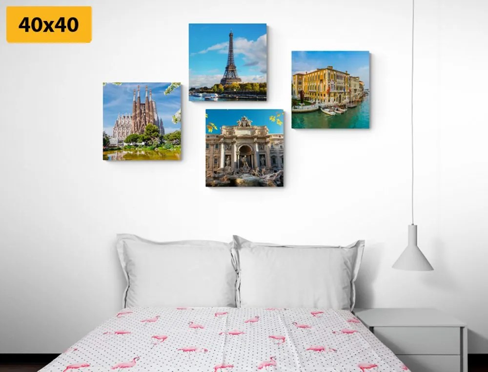 Set di quadri – Monumenti storici in colori splendidi