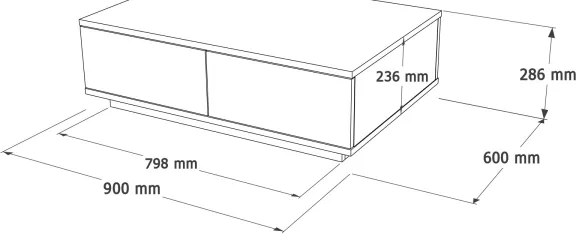 Tavolino da salotto NEL pino/antracite