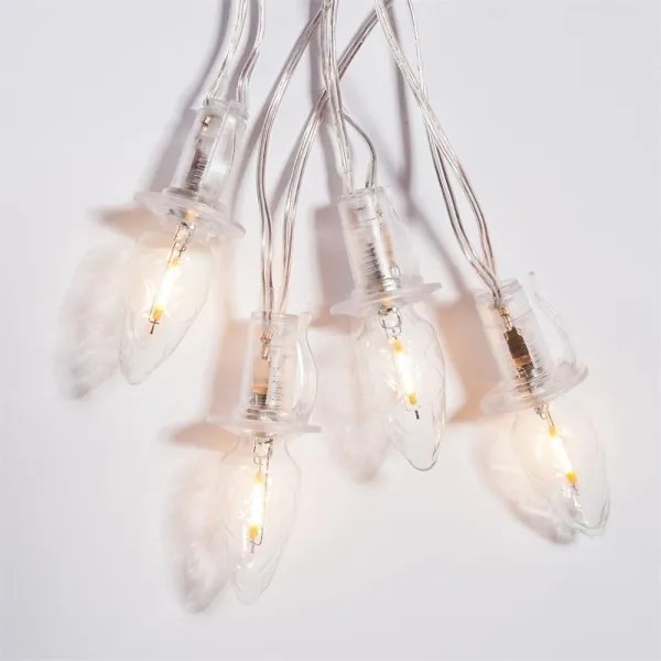 Catena LED da esterno espandibile CONE FILAMENT 20xE10 14m vetro trasparente/bianco caldo IP44