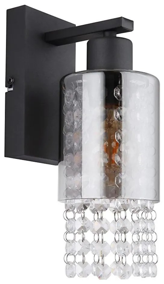 Globo 15799W - Applique BACKEY 1xE27/40W/230V nero