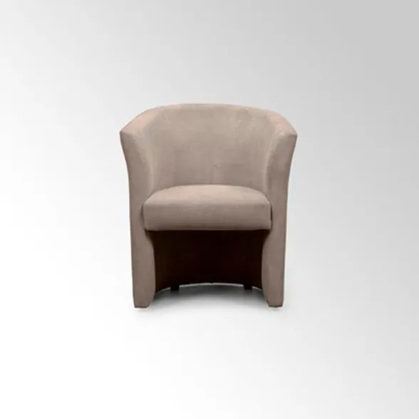 Poltrona Belize N-Enjoy Struttura in Legno Rivestimento Tessuto Beige