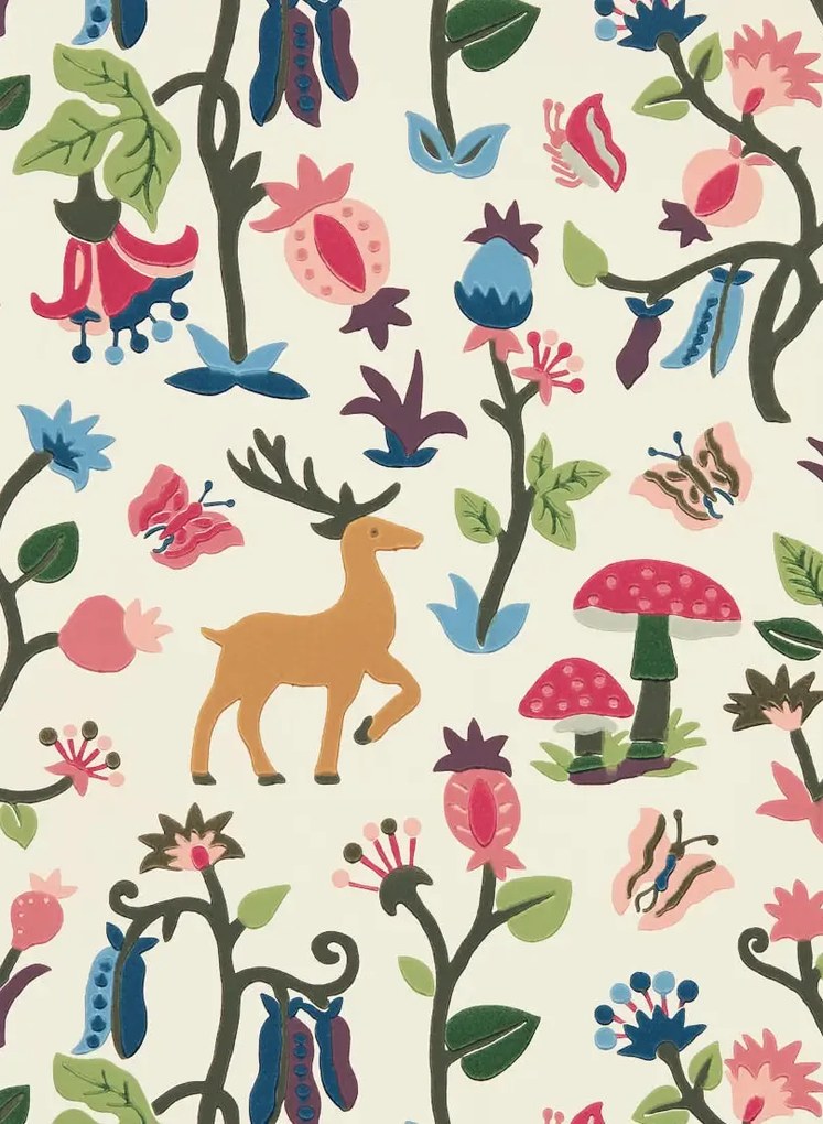 Sanderson Carta da parati Forest of Dean - Mulberry/ Multi