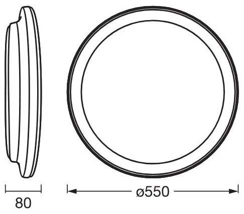 Ledvance - Plafoniera LED ORBIS PEDERSON LED/36W/230V diametro 55 cm nero