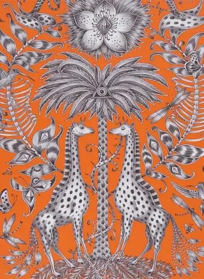 Clarke & Clarke Carta da parati Kruger - Flame