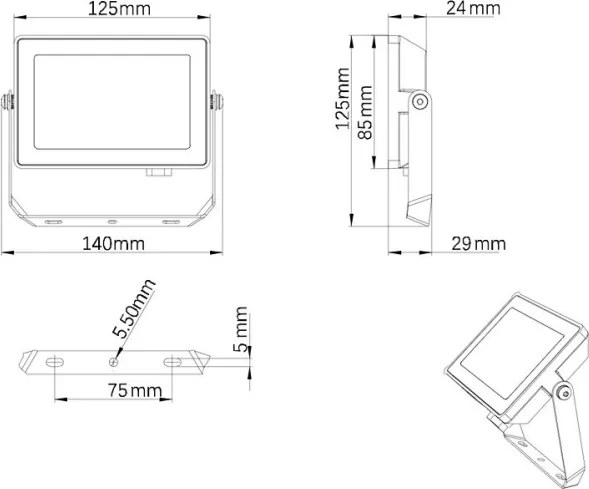 Philips - Proiettore LED da esterno PROJECTLINE LED/20W/230V IP65 4000K