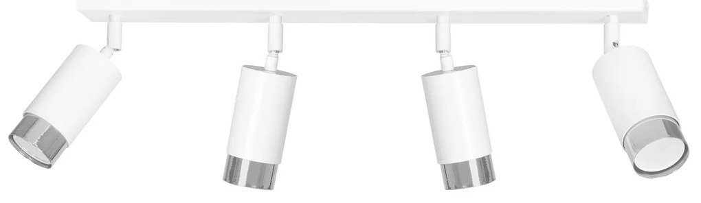 Lampada da Soffitto in Acciaio HIRO 4 Nero Cromo/Oro 4xGU10