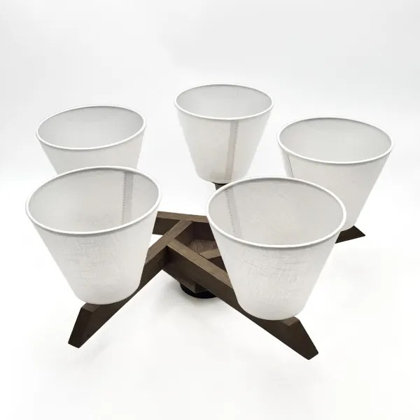 Brilagi - Lampadario LED ANTHONY 5xE14/40W/230V rovere/noce/bianco