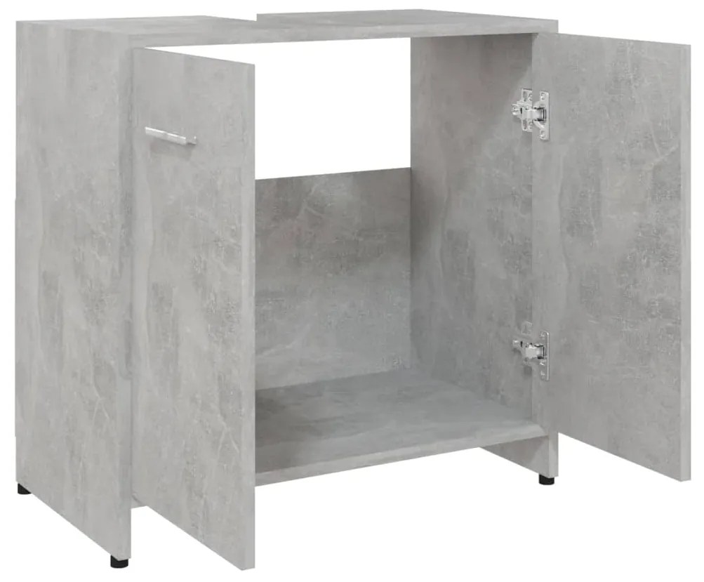 Armadio da bagno grigio cemento 60x33x61 cm in truciolato