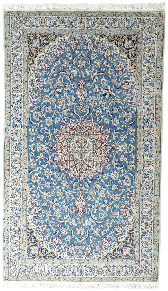 Nain Tappeto persiano 170 x 290 Blu (Iran) Annodato A Mano
