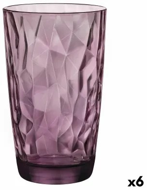 Bicchiere Bormioli Rocco Diamond Viola Vetro (470 ml) (6 Unità)