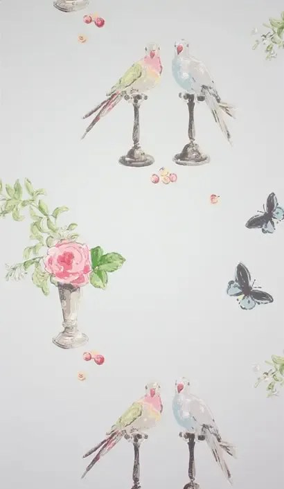 Nina Campbell Carta da parati Perroquet - Rose