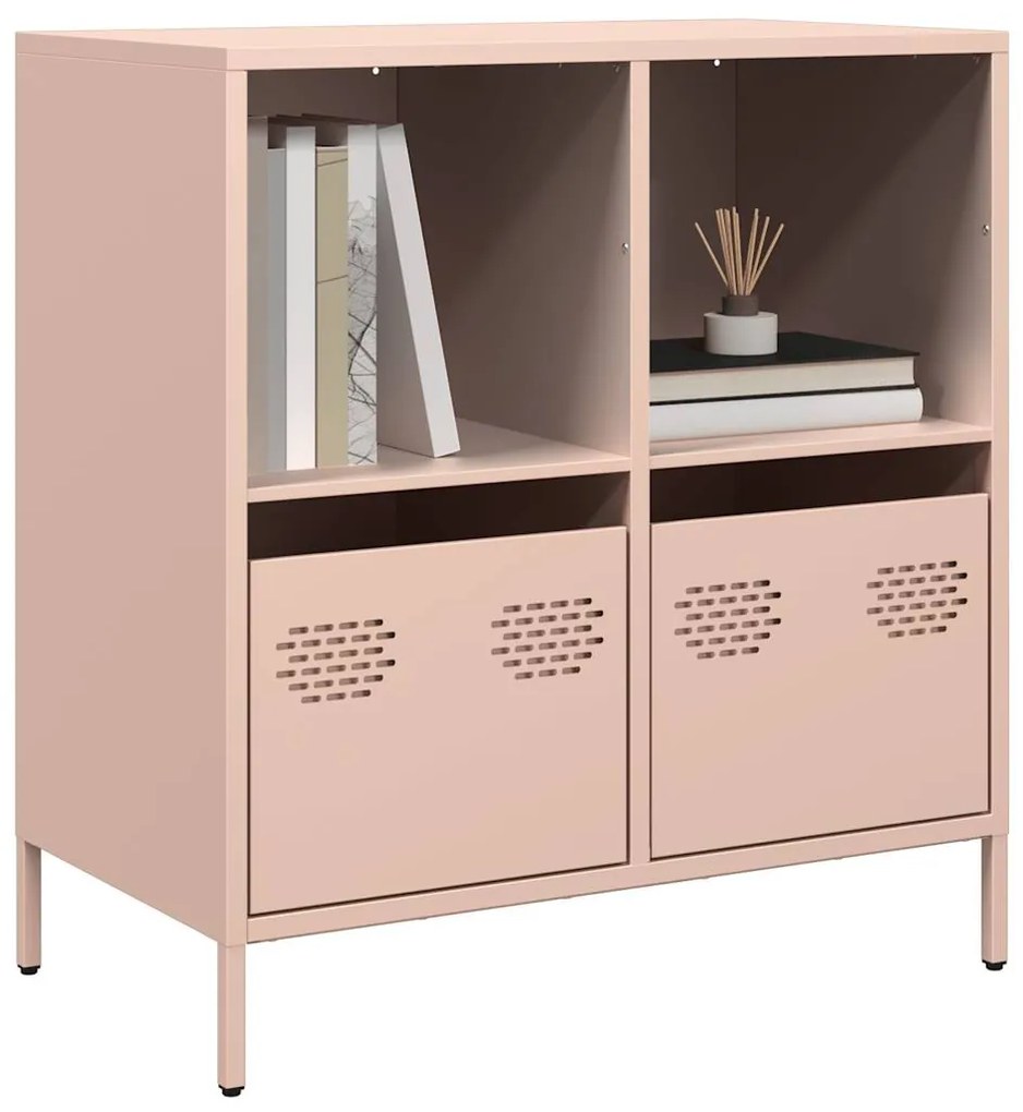 Credenza Rosa 68x39x73,5 Cm İn Acciaio Laminato A Freddo /