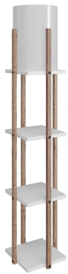 Lampada da terra con ripiani NORA 1xE27/40W/230V marrone/bianco