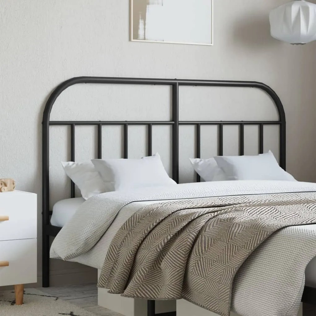 Testiera İn Metallo Nero 140 Cm /