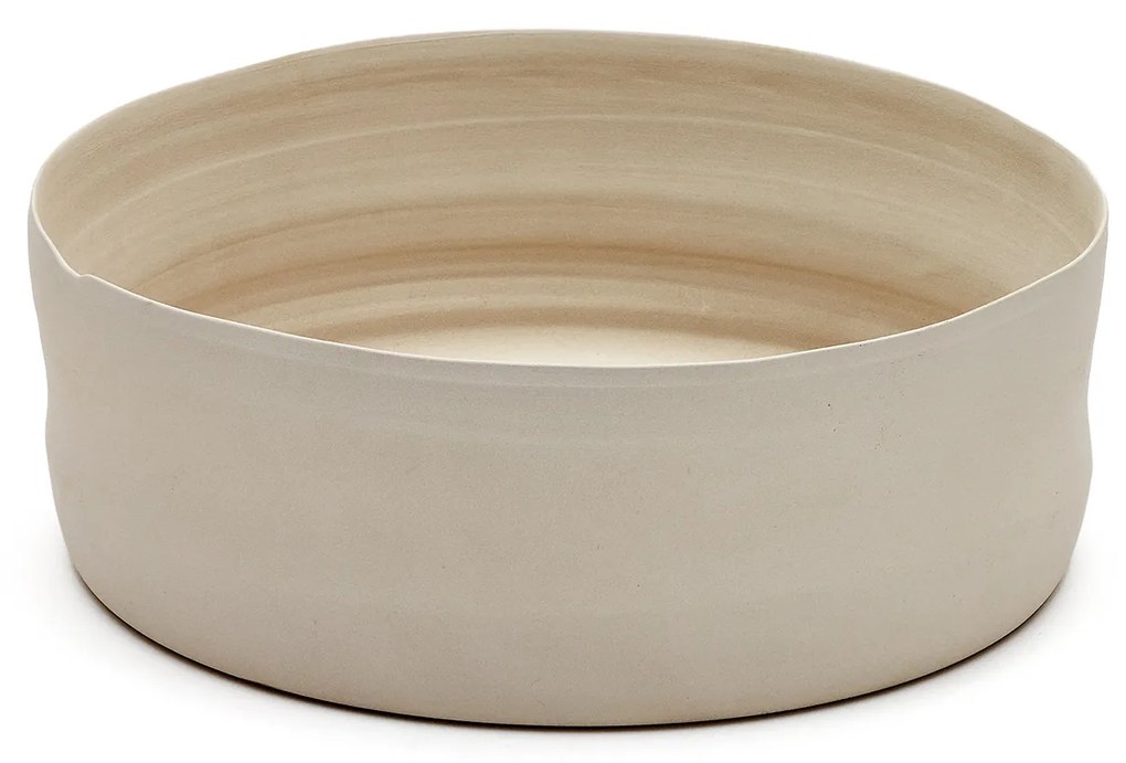 Kave Home - Centrotavola grande Macae di ceramica bianca Ã˜ 30 cm