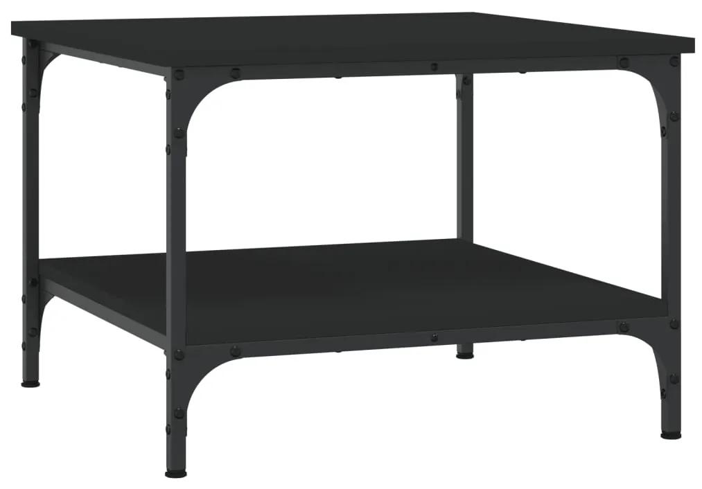 Tavolino da salotto nero 55x55x40 cm in legno multistrato