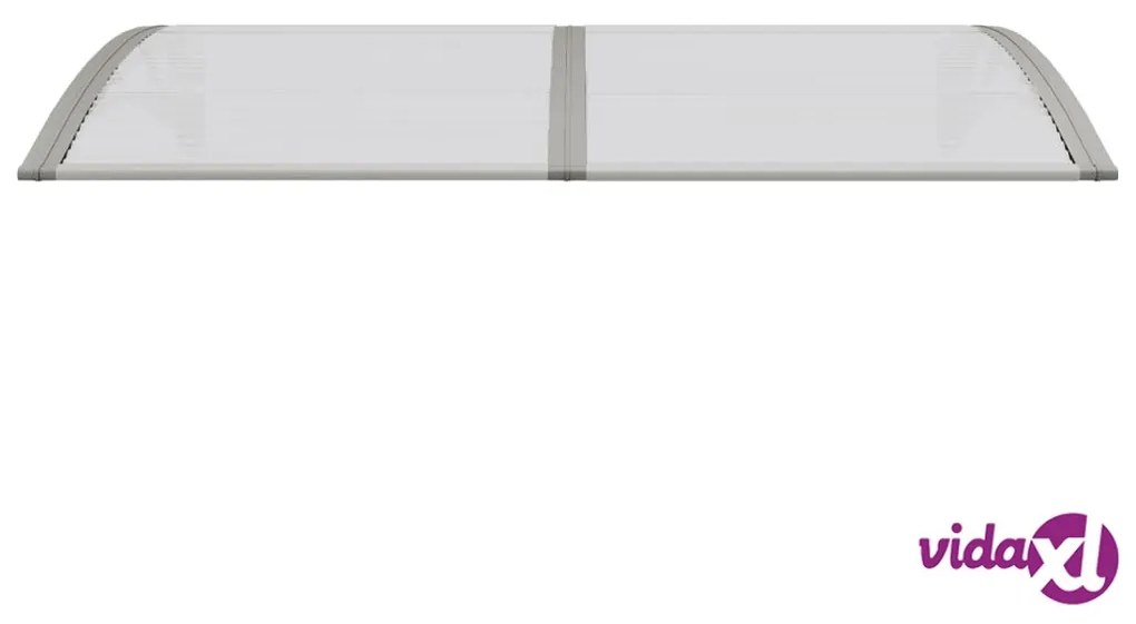 vidaXL Tettoia per Porta Grigia 150x75 cm in Policarbonato