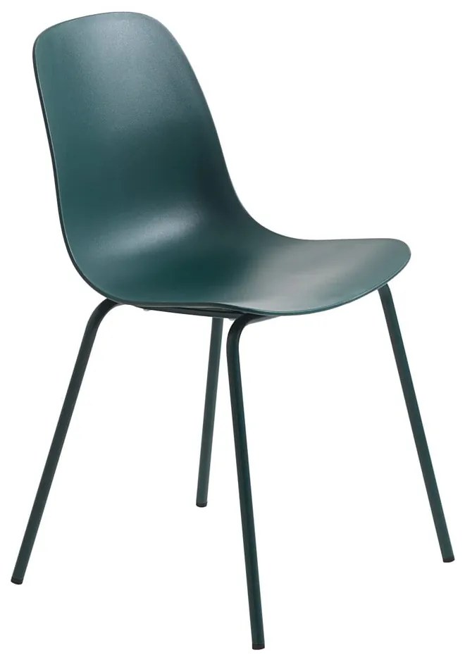 Sedia da pranzo in plastica turchese Whitby - Unique Furniture