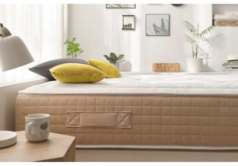 Materasso termoregolante reversibile a molle dure/medie 140x200 cm Hexaflex Bagged Springs Gel - Moonia