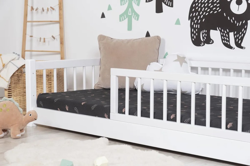 Letto basso per bambini Montessori Ourbaby Minni - bianco - 160x70 cm