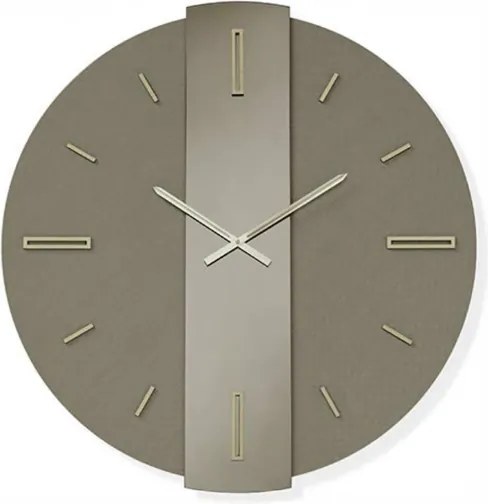 Orologio rotondo D80 cm RIGGS in Laminam Ardesia vetro Bronzo dettagli Oro