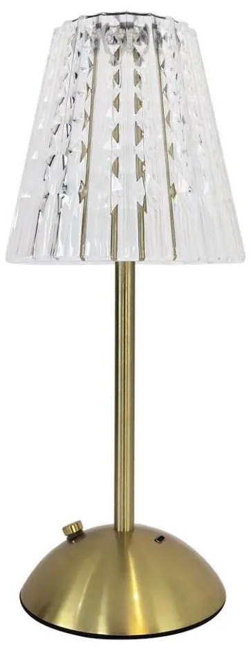 LED Lampada da tavolo ricaricabile touch dimmerabile ELBA LED/1,6W/800 mAh oro/limpido