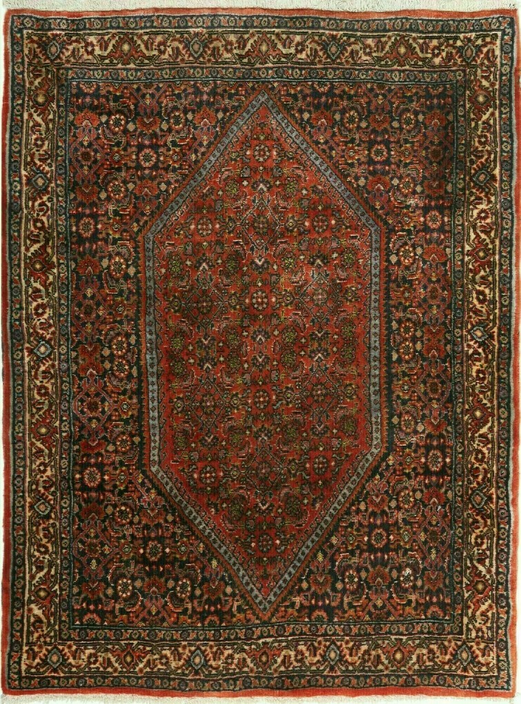 Bidjar Tappeto persiano 100 x 80 Rosso (Iran) Annodato A Mano
