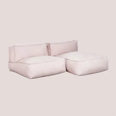 Divano Chaise Longue Modulare da Giardino 2 pezzi Dojans Rosa - Sklum