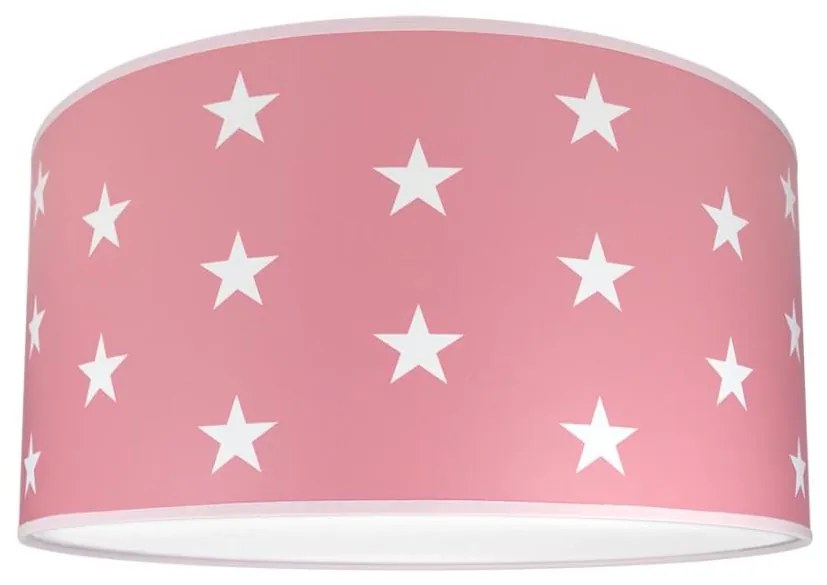 Plafoniera per bambini STARS PINK 2xE27/60W/230V rosa