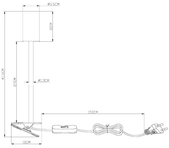 Globo 57911KG - Lampada flessibile con clip ROBBY 1xGU10/25W/230V grigio/marrone