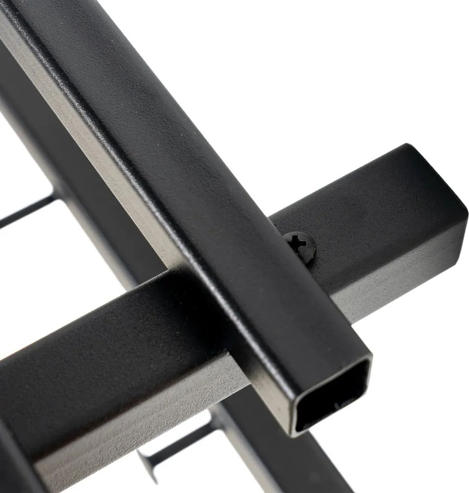 Attaccapanni da parete nero in metallo con scaffale 76 cm Marco – Spinder Design