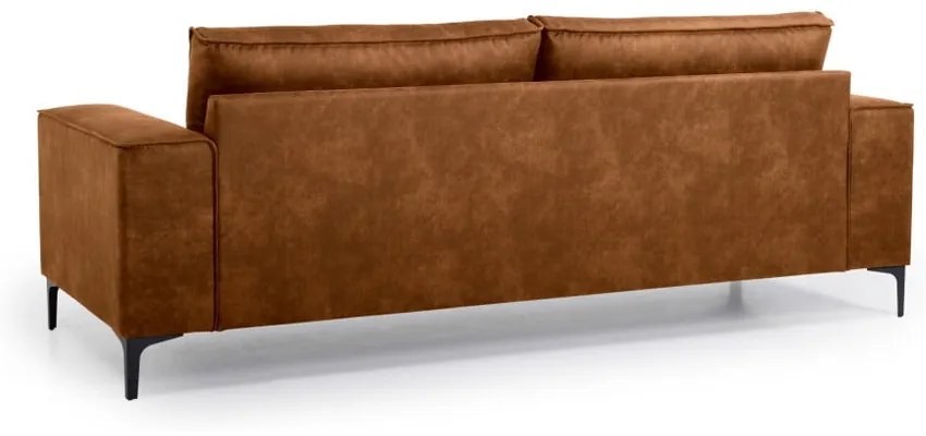 Divano in similpelle marrone cognac 224 cm Copenhagen - Scandic