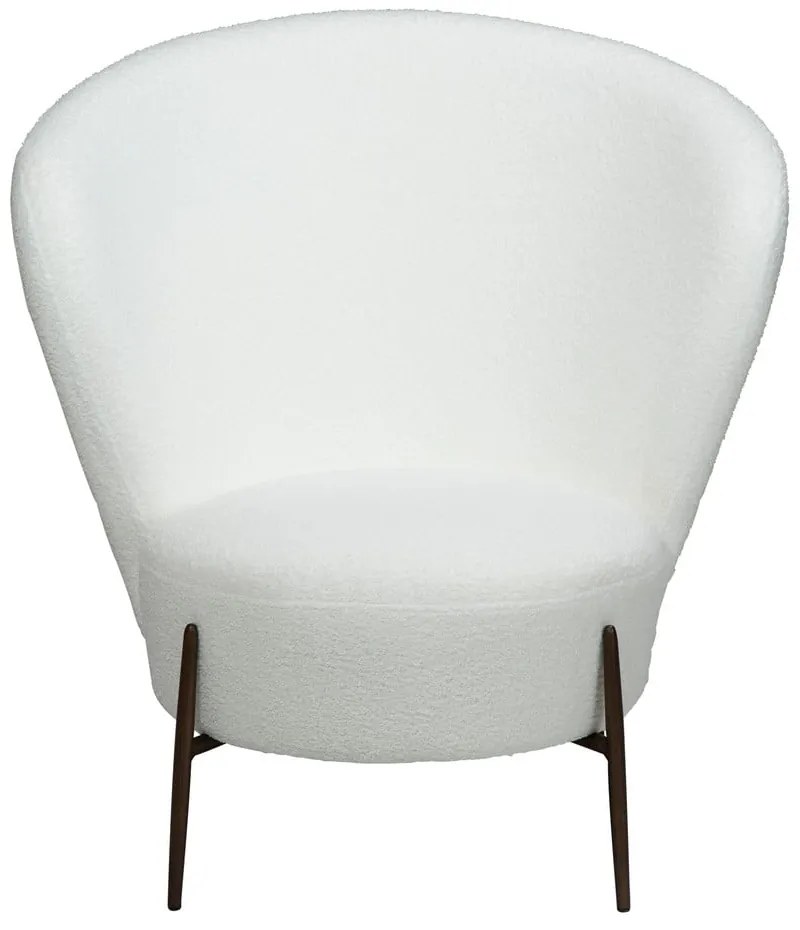 Poltrona bianca in tessuto bouclé Orbit - DAN-FORM Denmark