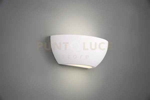 Roma applique in gesso bi-emissione l.24,5cm 1 luce attacco e14