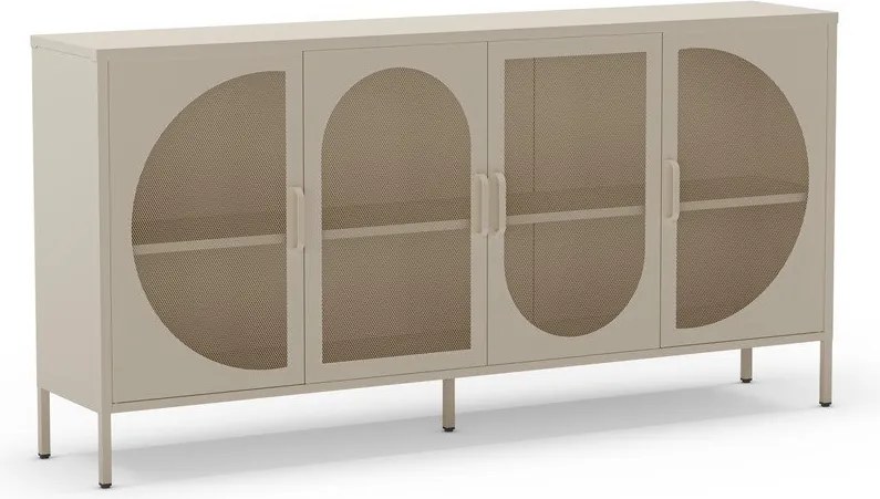 Cassettiera color crema 160x90 cm Tayra - Marckeric