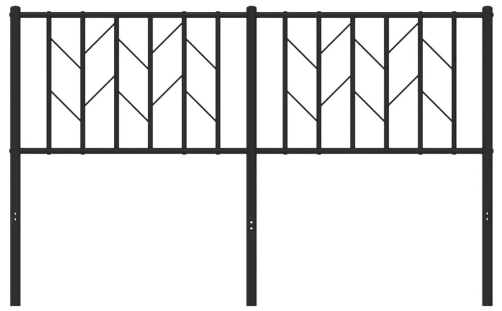 Testiera in metallo nero 140 cm