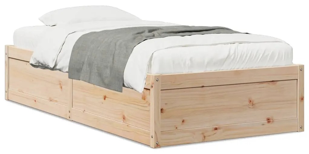 Letto senza materasso 90x200 cm in legno massello di pino