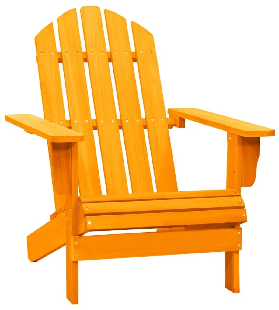 Sedia da giardino adirondack legno massello di abete arancione