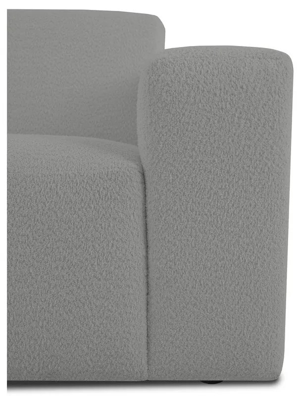 Divano angolare grigio in tessuto bouclé (a U) Roxy - Scandic