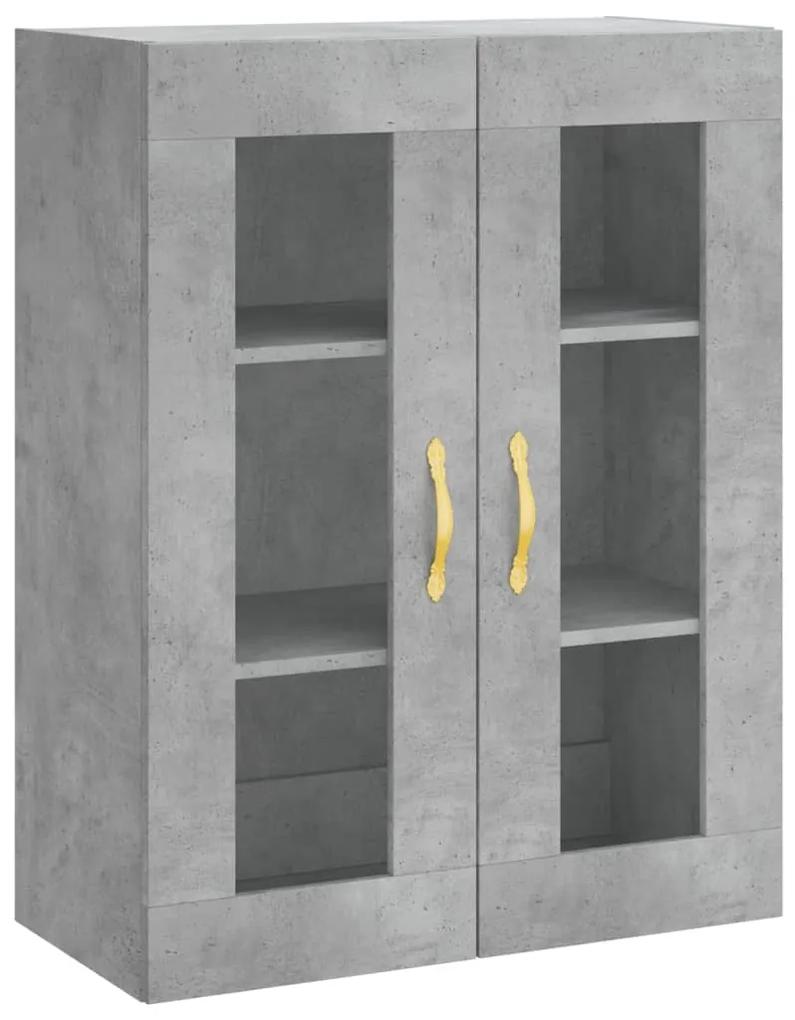 Credenza grigio cemento 69,5x34x180 cm in legno multistrato