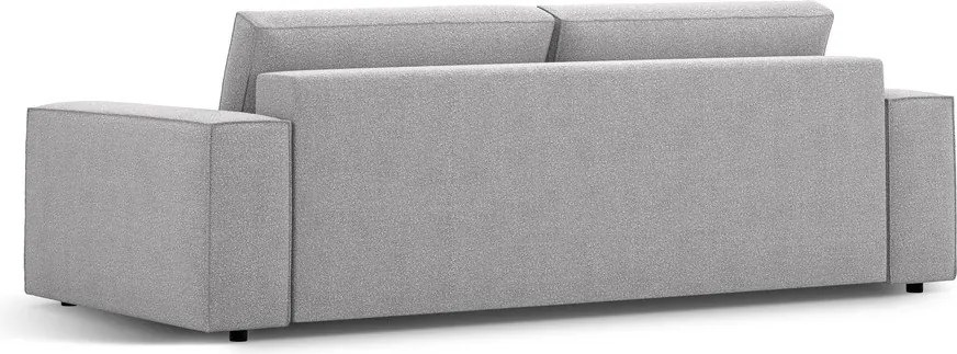 Divano letto grigio chiaro in tessuto bouclé 247 cm Jodie - Micadoni Home