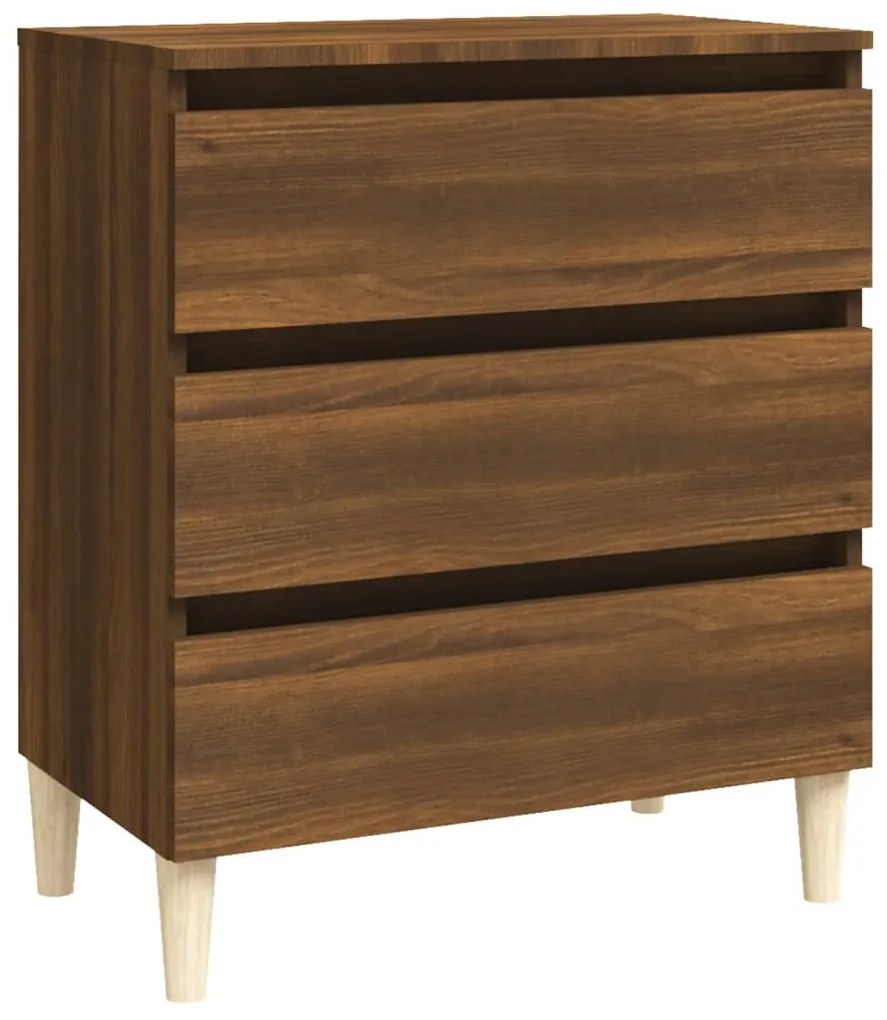 Credenza rovere marrone 60x35x69 cm in legno multistrato