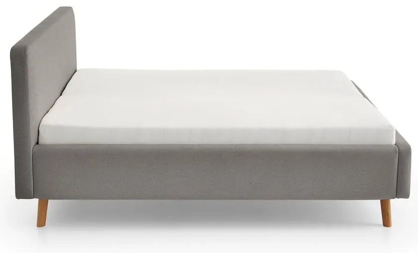Letto matrimoniale imbottito grigio chiaro rete non inclusa 140x200 cm Mattis – Meise Möbel