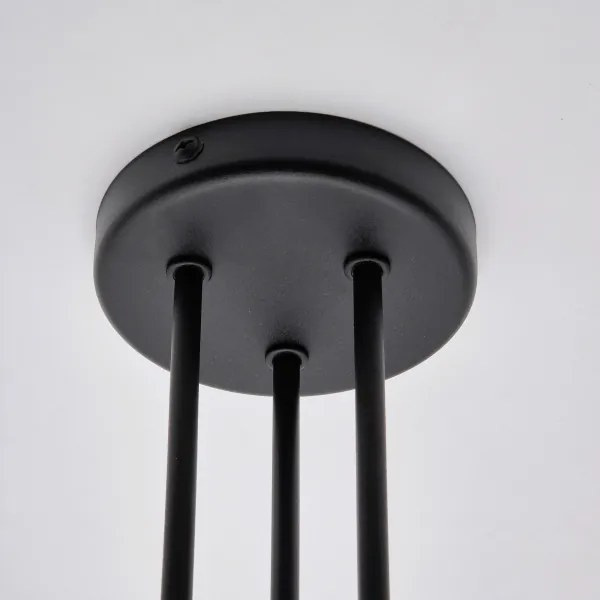 Lampadario a plafone MATYLDA 3xE27/60W/230V nero