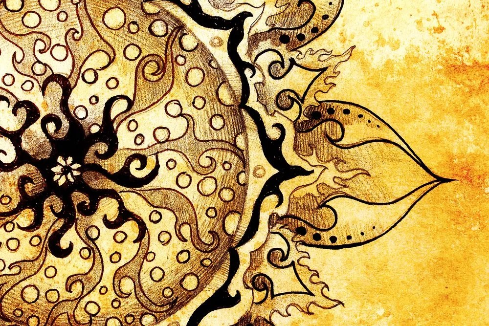 Stampa su tela – Mandala con tocco vintage